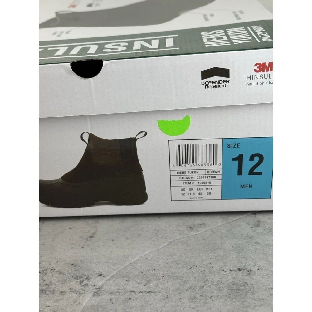 Staheekum Yukon 3M Thinsulate Snow Boots Men's Size 12 Brown Pull On  Tried On